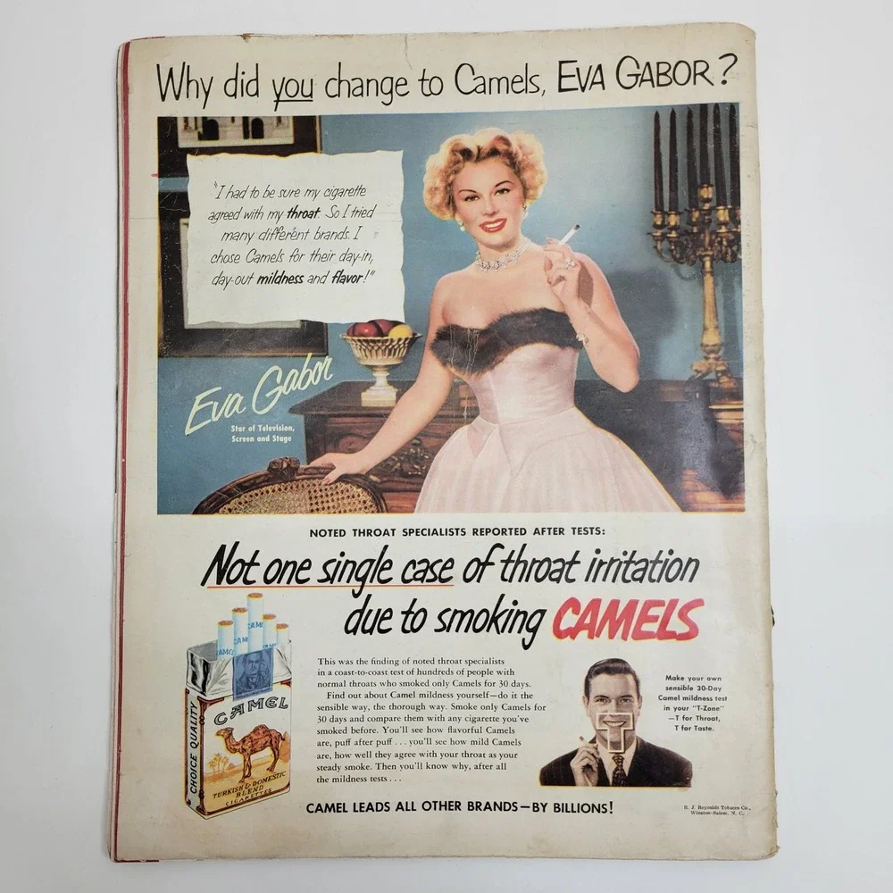 Look Magazine February 26 1952 Eva Gabor Camel Ad Eisenhower Germany‎ Post-War